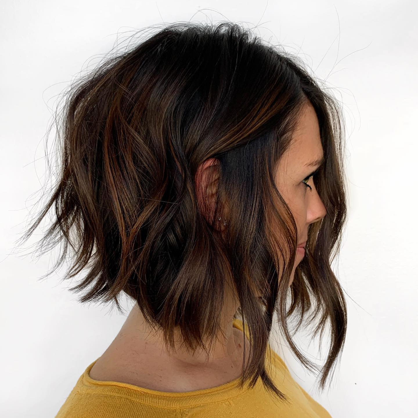 Low-Maintenance Shattered Inverted Bob