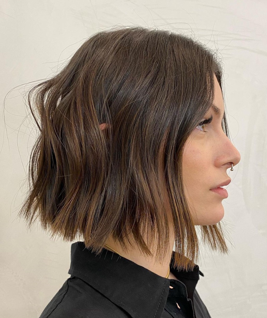 Messy Choppy Bob for Fine Hair