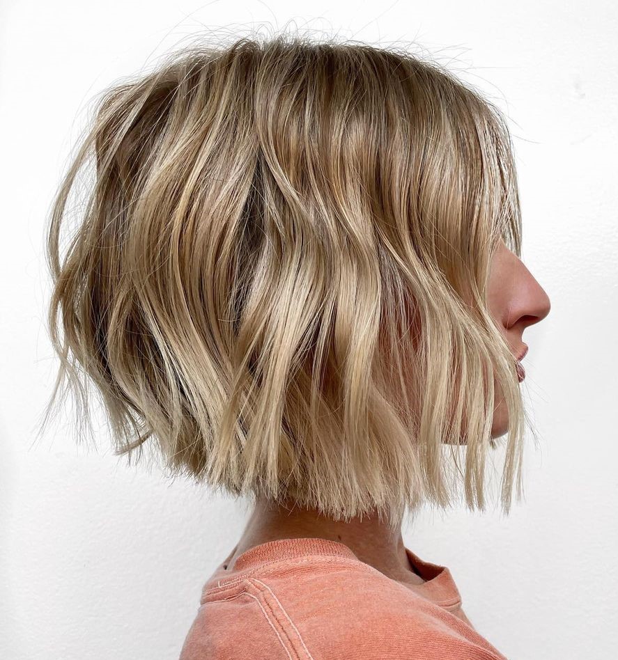 Neck-Length Bob with Textured Ends