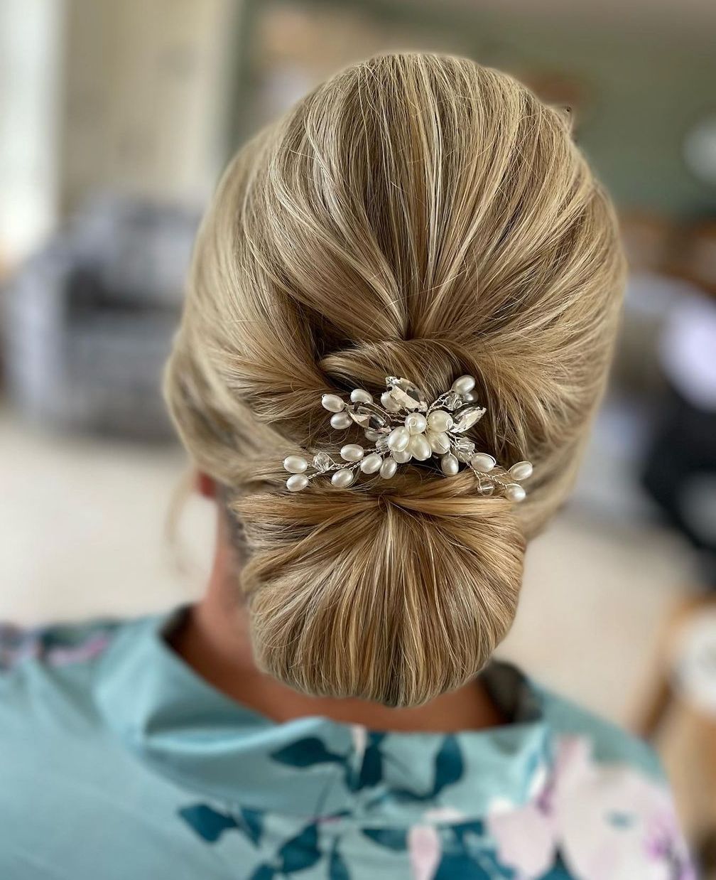 Sophisticated Chignon with Hair Jewelry