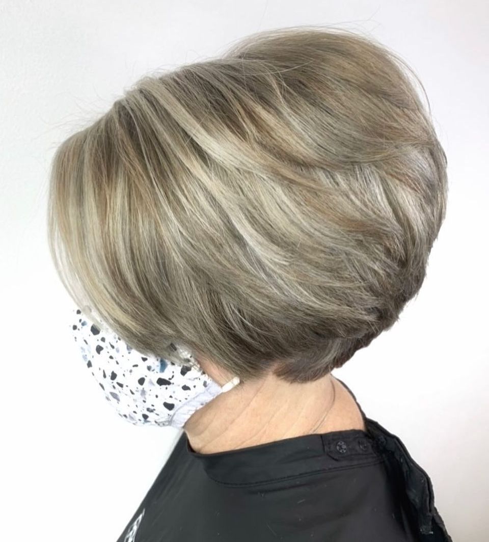 Gray Blonde Pixie Bob for Older Women